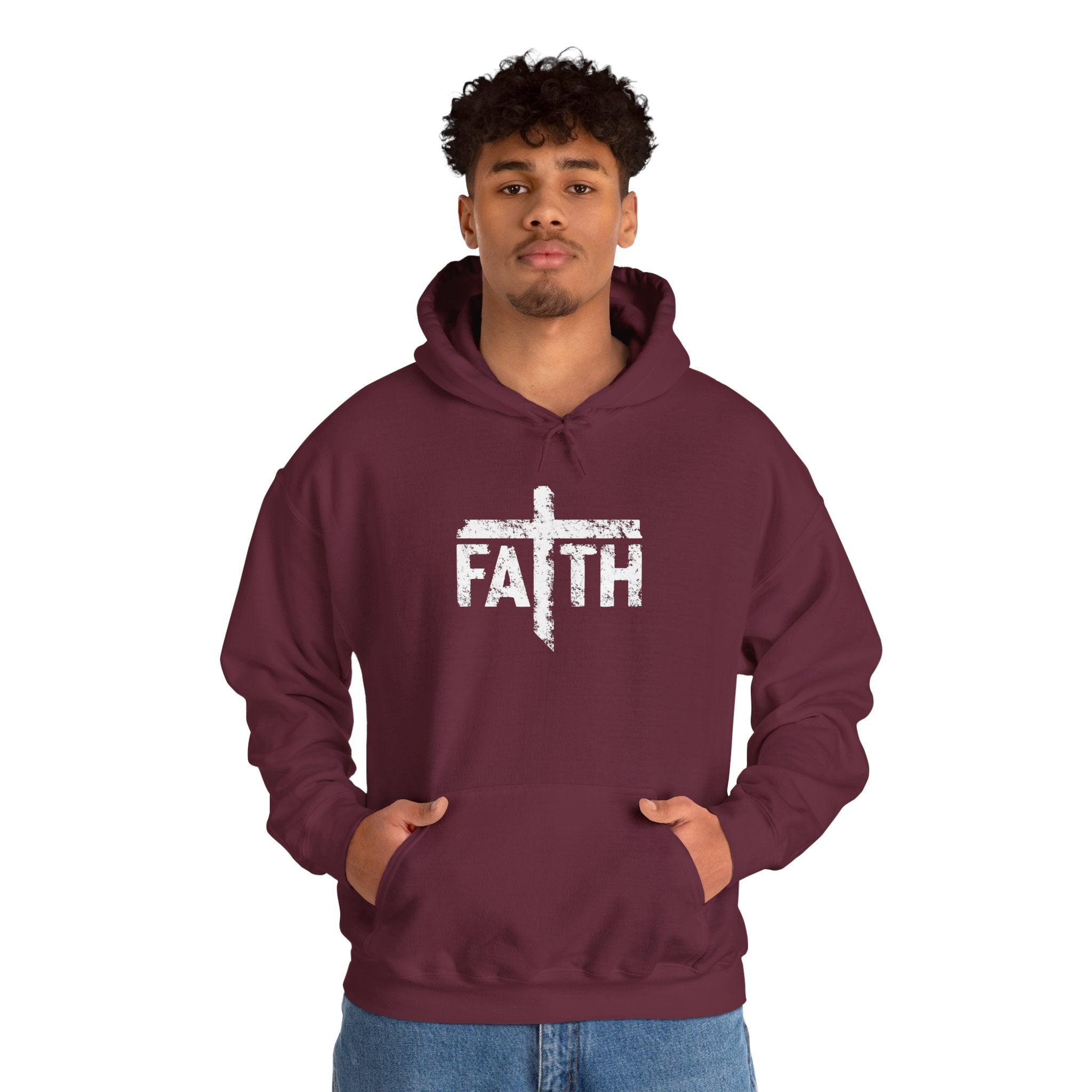 Faith Hoodie, Inspirational Sweatshirt for Men and Women, Cozy Pullover for Church, Gifts for Believers, Religious Apparel