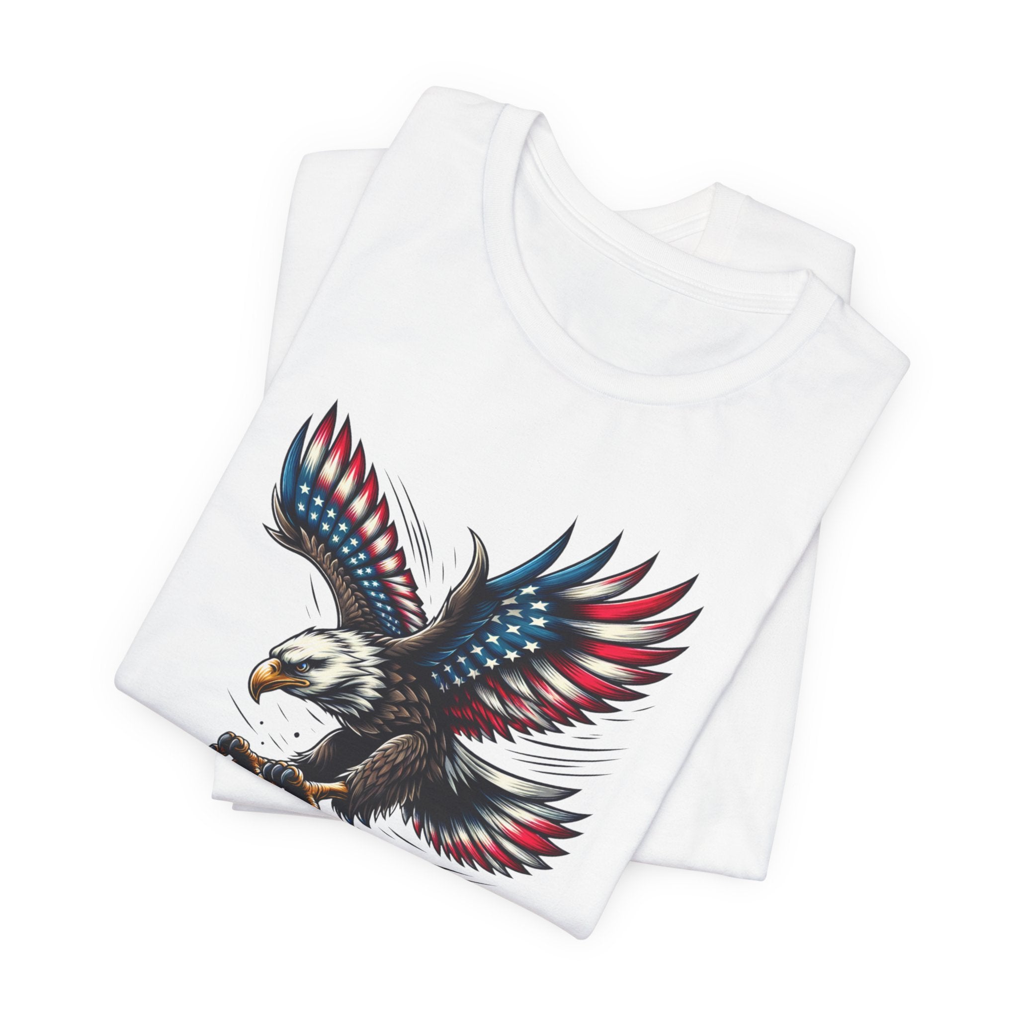 Patriotic Bald Eagle Tee — Red, White & Blue Graphic T-Shirt
