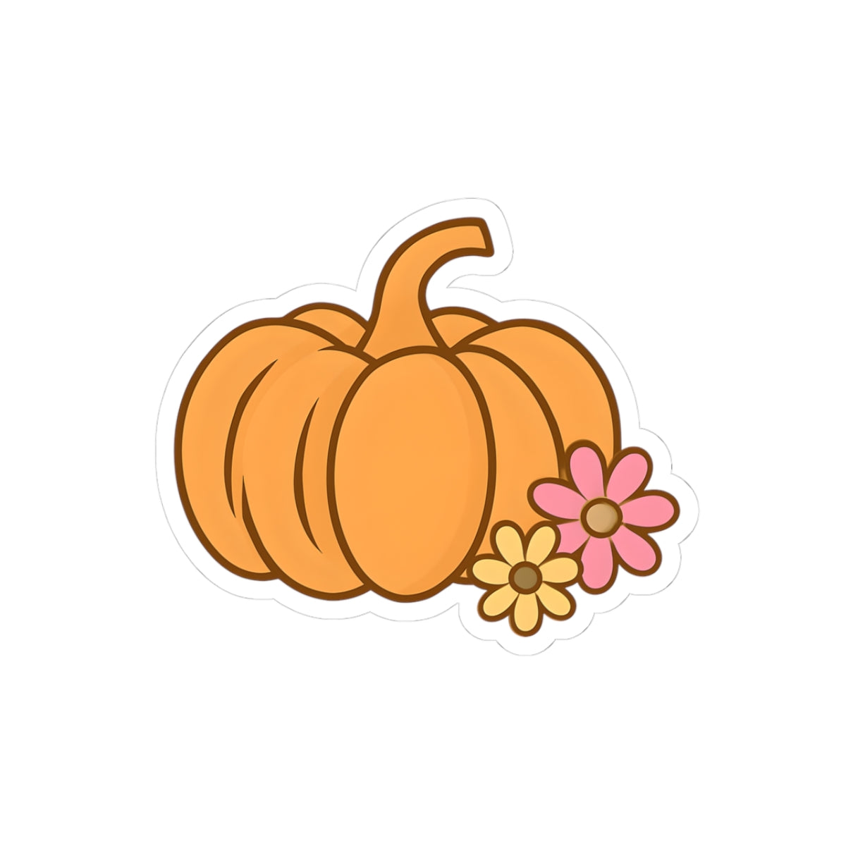 Autumn Pumpkin Kiss-Cut Stickers, Fall Decor, Cute Pumpkin Stickers for Laptops, Water Bottles, Seasonal Gifts, Halloween Decor