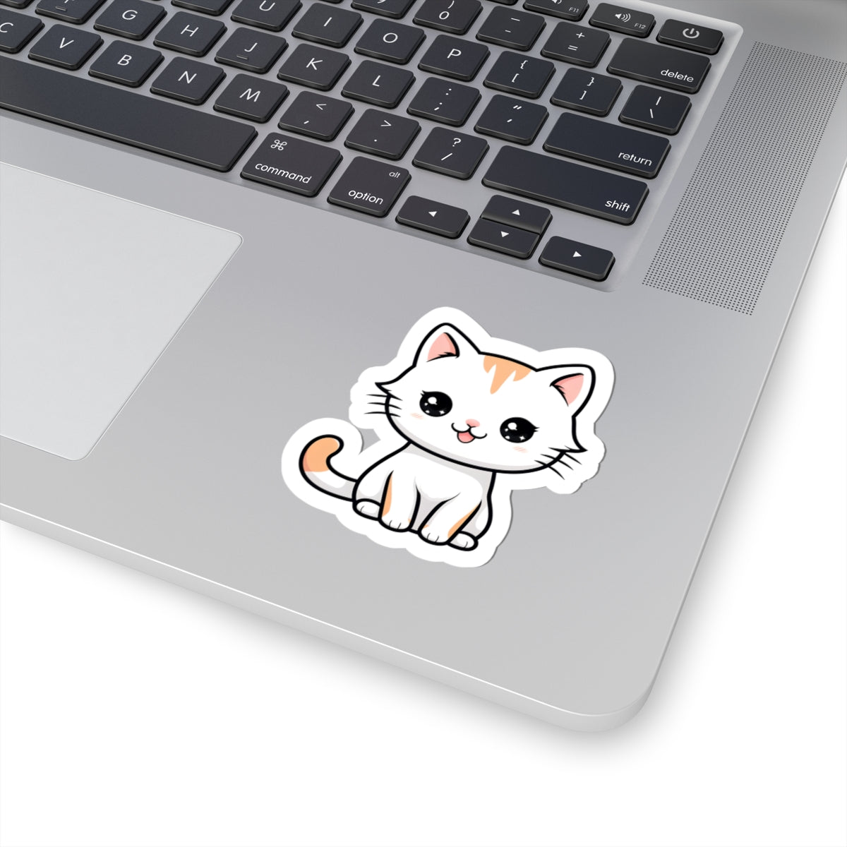 Cute Cat Kiss-Cut Stickers, Adorable Cat Sticker, Laptop Sticker, Pet Lover Gift, Kawaii Cat Decor