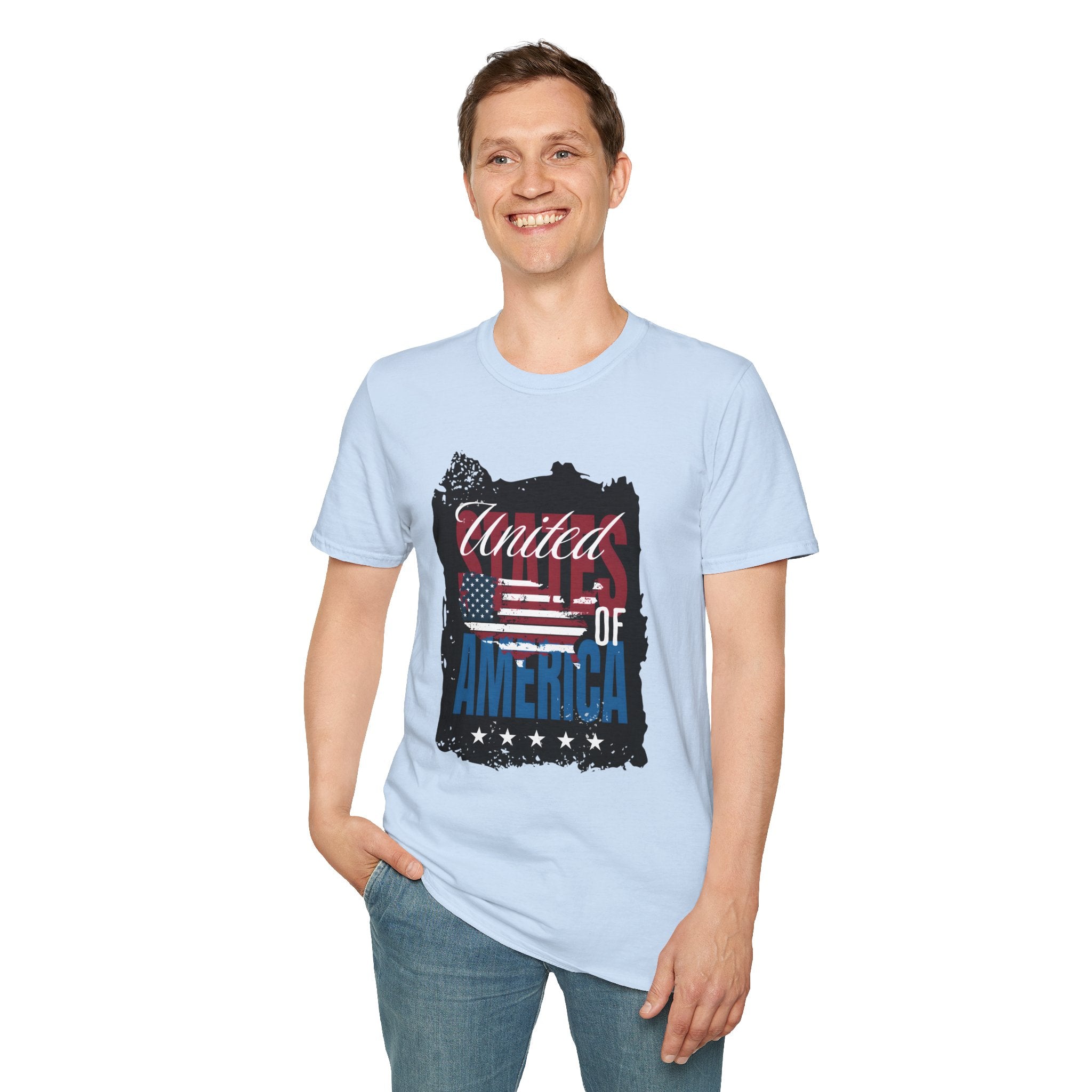 United We Stand T-Shirt — American Flag "United of America" Patriotic Tee for 4th of July