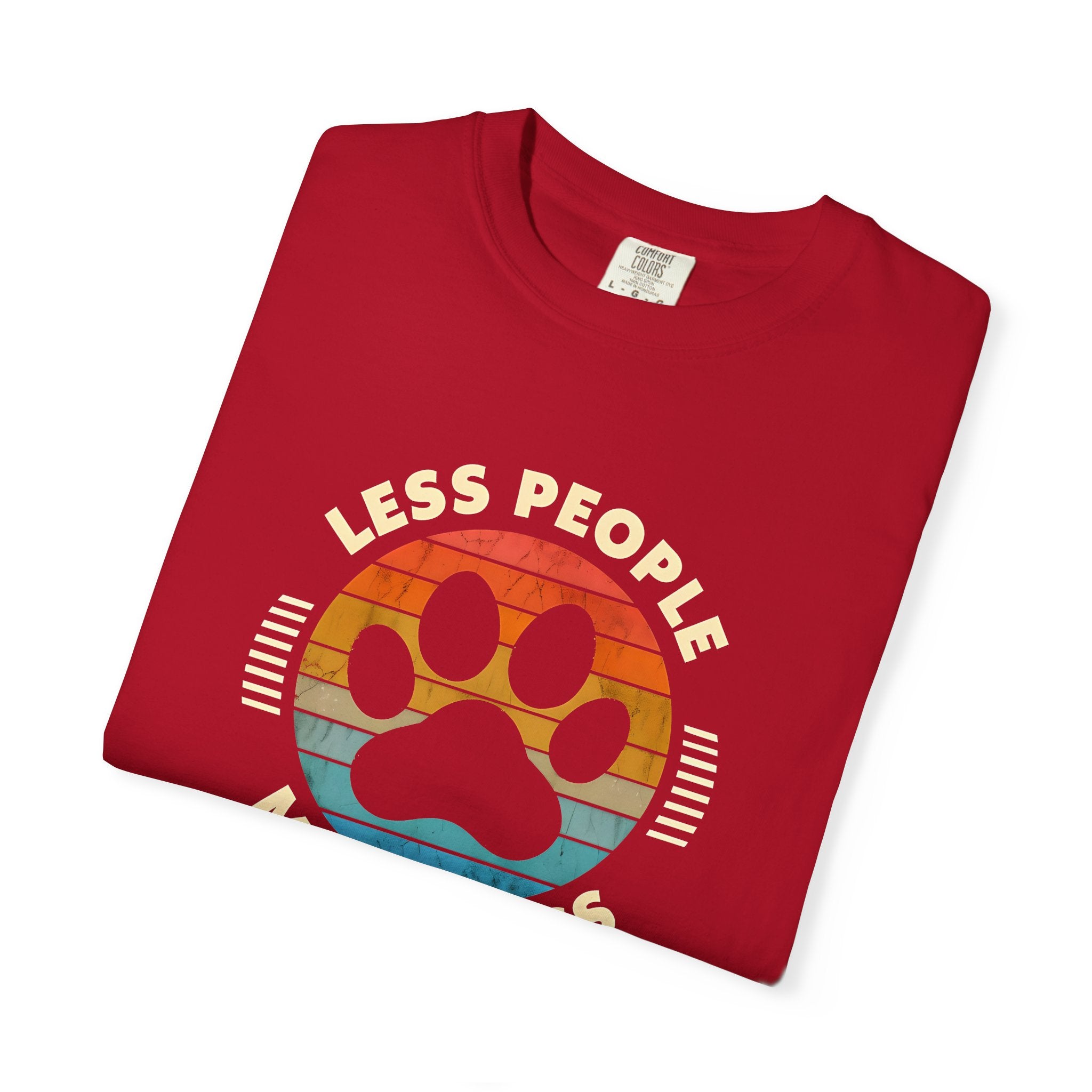 Unisex Dog Lover T-Shirt, Less People More Dogs Graphic Tee, Comfortable Casual Wear, Pet Lover Gift, Animal Rescue Fundraising