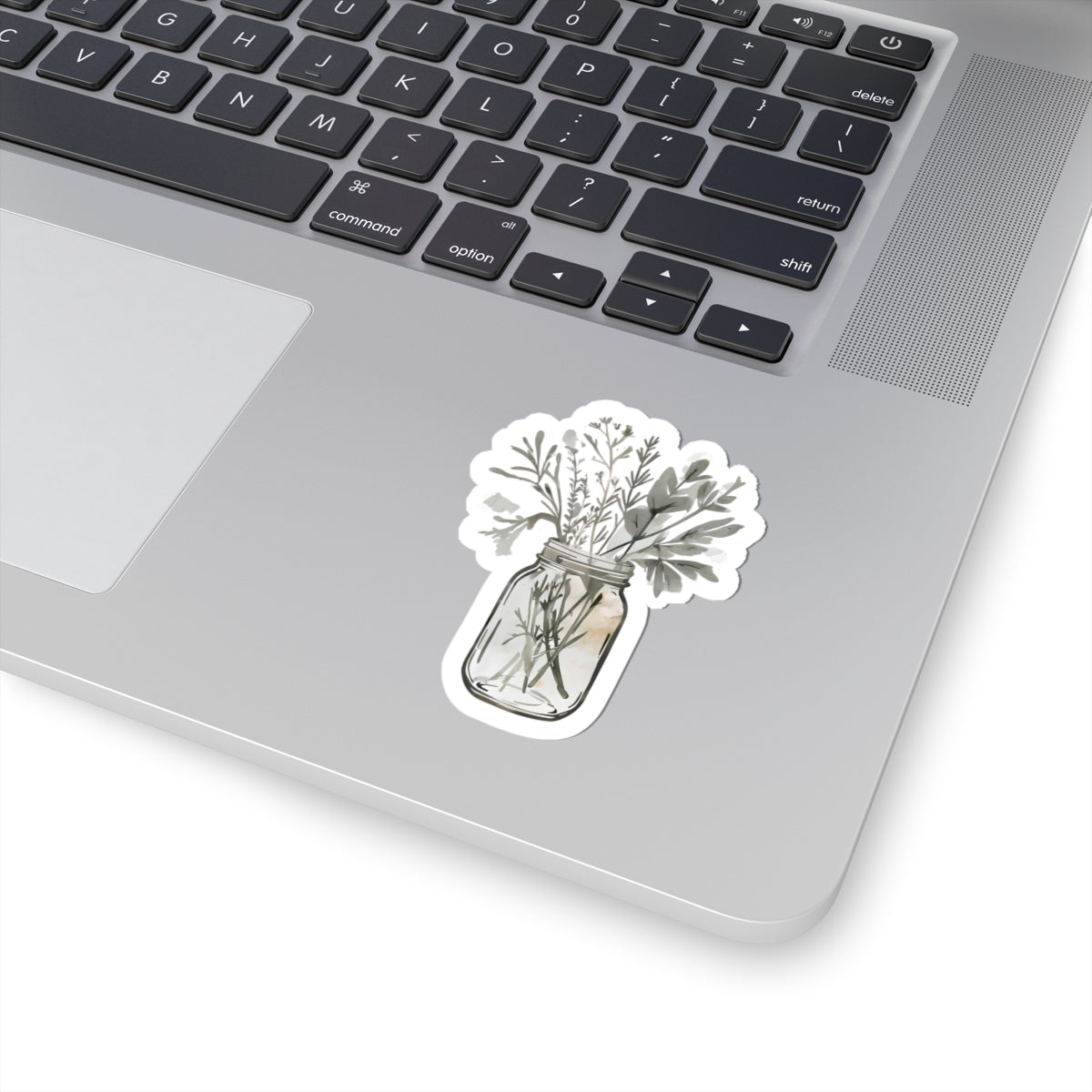 Botanical Kiss-Cut Stickers - Floral Jar Design for Nature Lovers