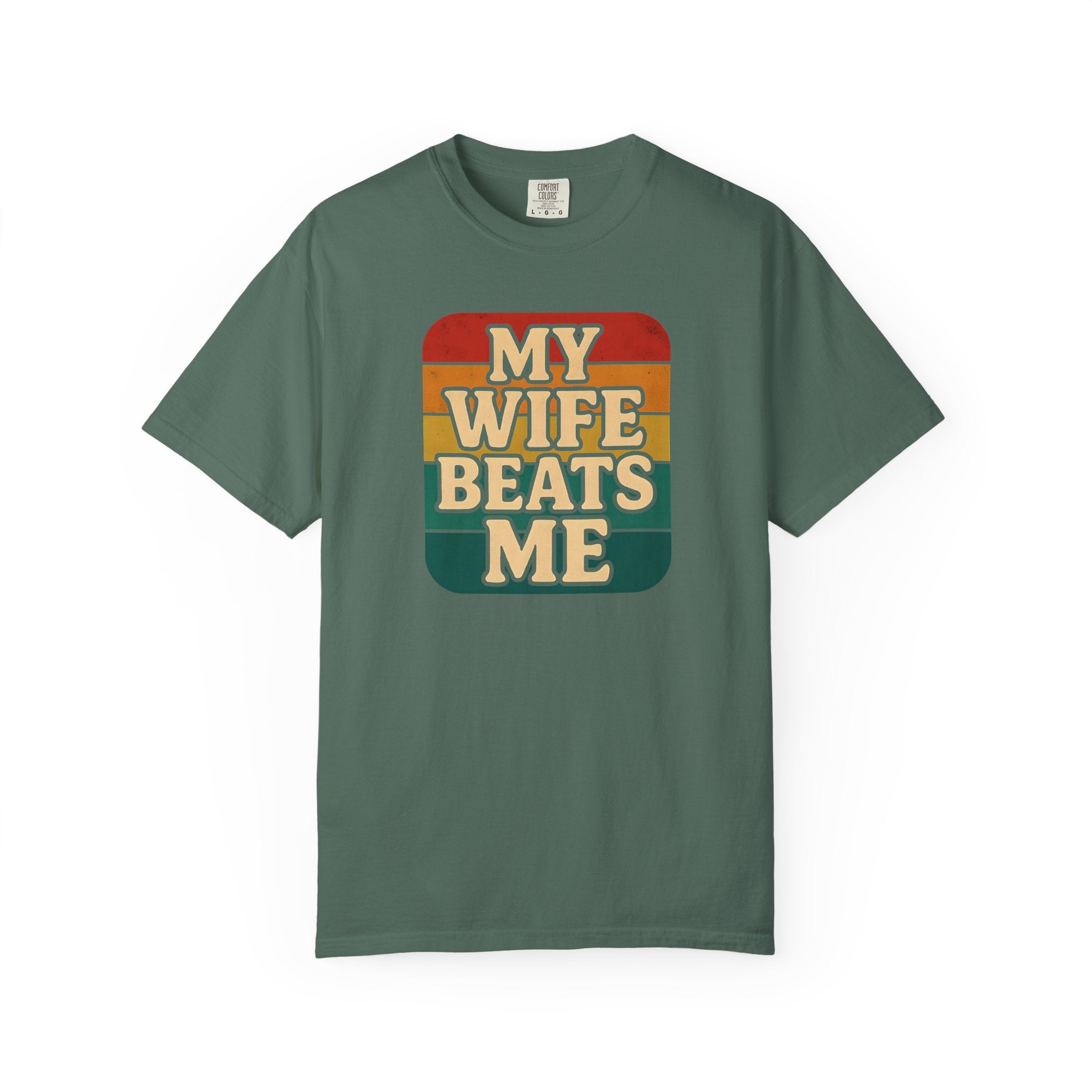 Humorous Unisex T-Shirt - 'My Wife Beats Me' Design