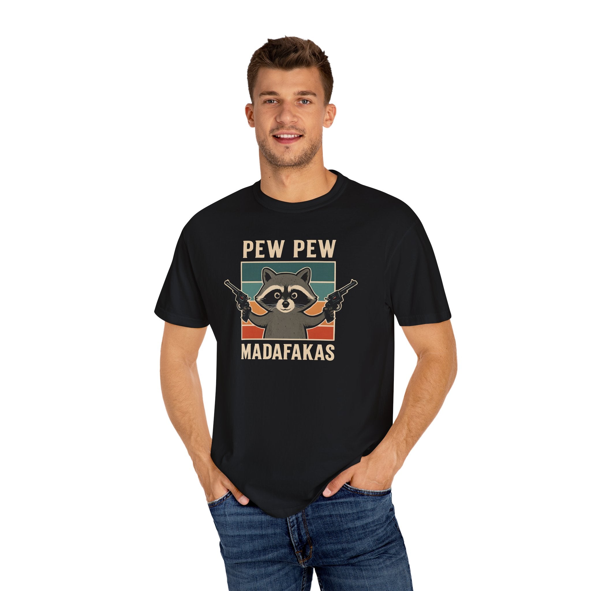 Pew Pew MafaFakas T-Shirt - Fun Unisex Garment-Dyed Tee