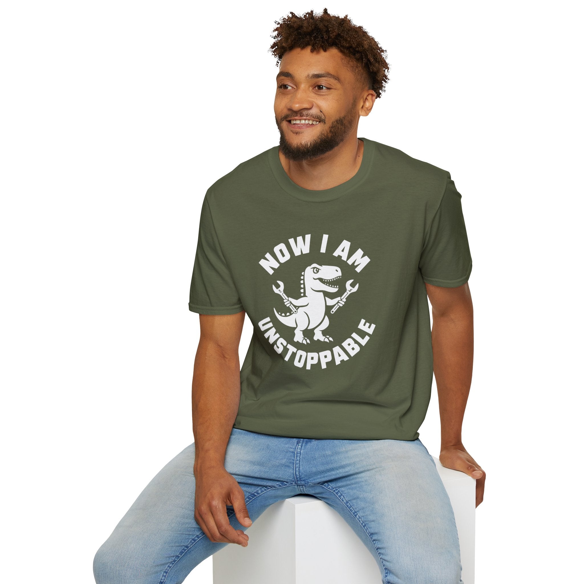 Unstoppable T-Rex T-Shirt – “Now I Am Unstoppable” Dinosaur Tee