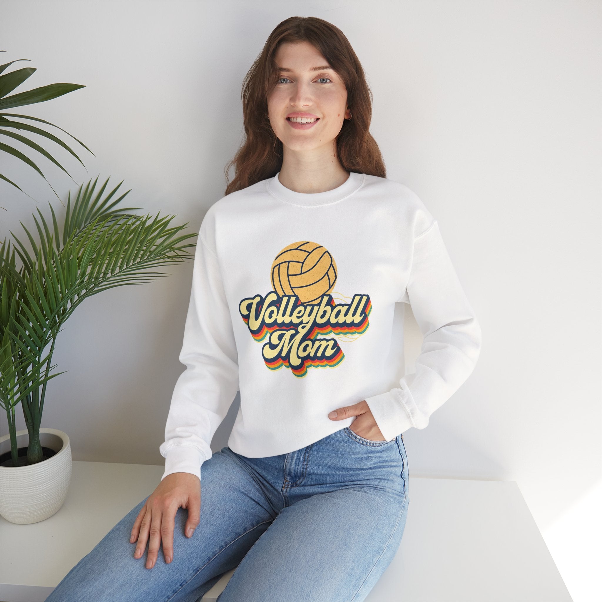 Volleyball Mom Sweatshirt - Cozy Crewneck for Sports Lovers, Gift for Volleyball Moms, Comfortable Athletic Apparel, Perfect for Game [...]