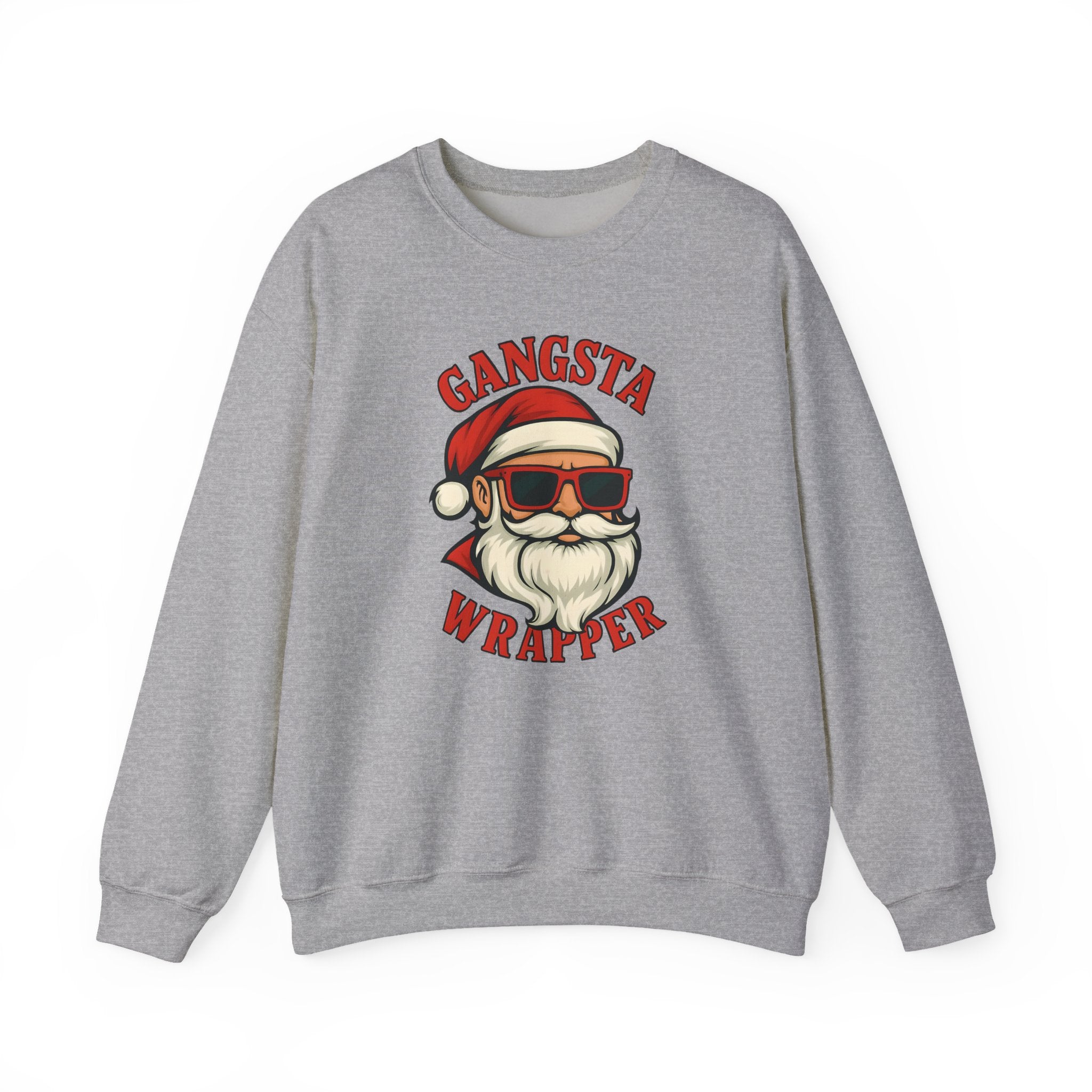 Gangsta Wrapper Crewneck Sweatshirt – Funny Christmas Apparel for Holiday Cheer
