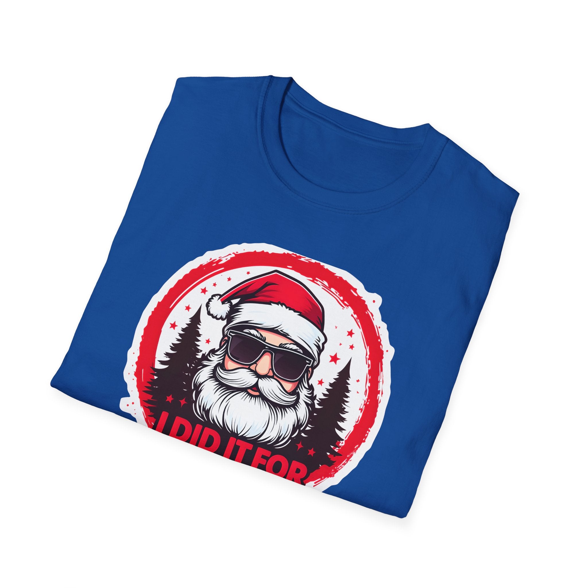 Funny Santa T-Shirt, Christmas Humor Shirt, Holiday Gift, Unisex Tee, I Did It For The Ho's, Festive Apparel, Winter Party Wear