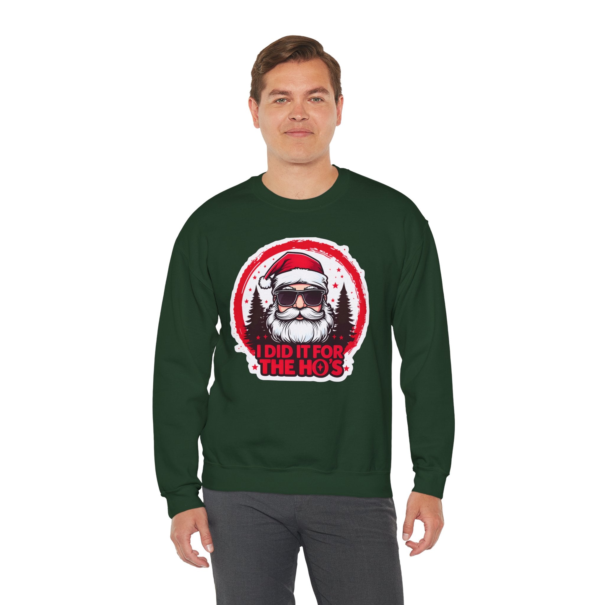 Funny Christmas Sweatshirt, Santa Graphic Crewneck, Holiday Gift for Him/Her, Festive Apparel for Parties, Winter Wear