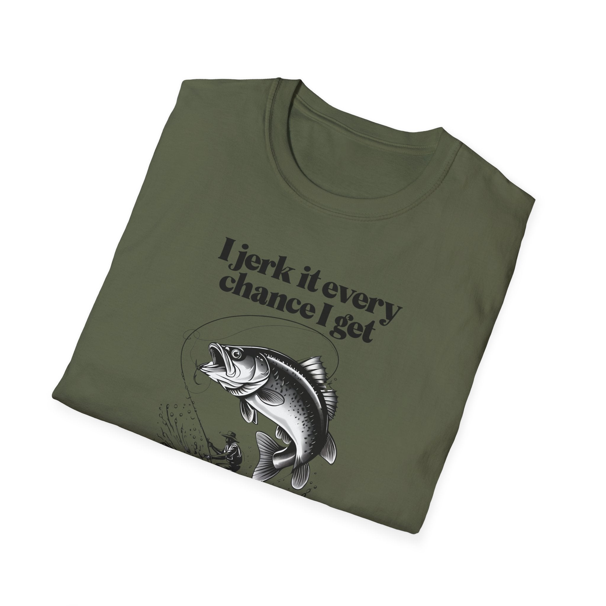 Copy of Funny Fishing T-Shirt, I Jerk It Every Chance I Get, Gifts for Fishermen, Unisex Tee, Casual Wear, Fishing Humor Shirt