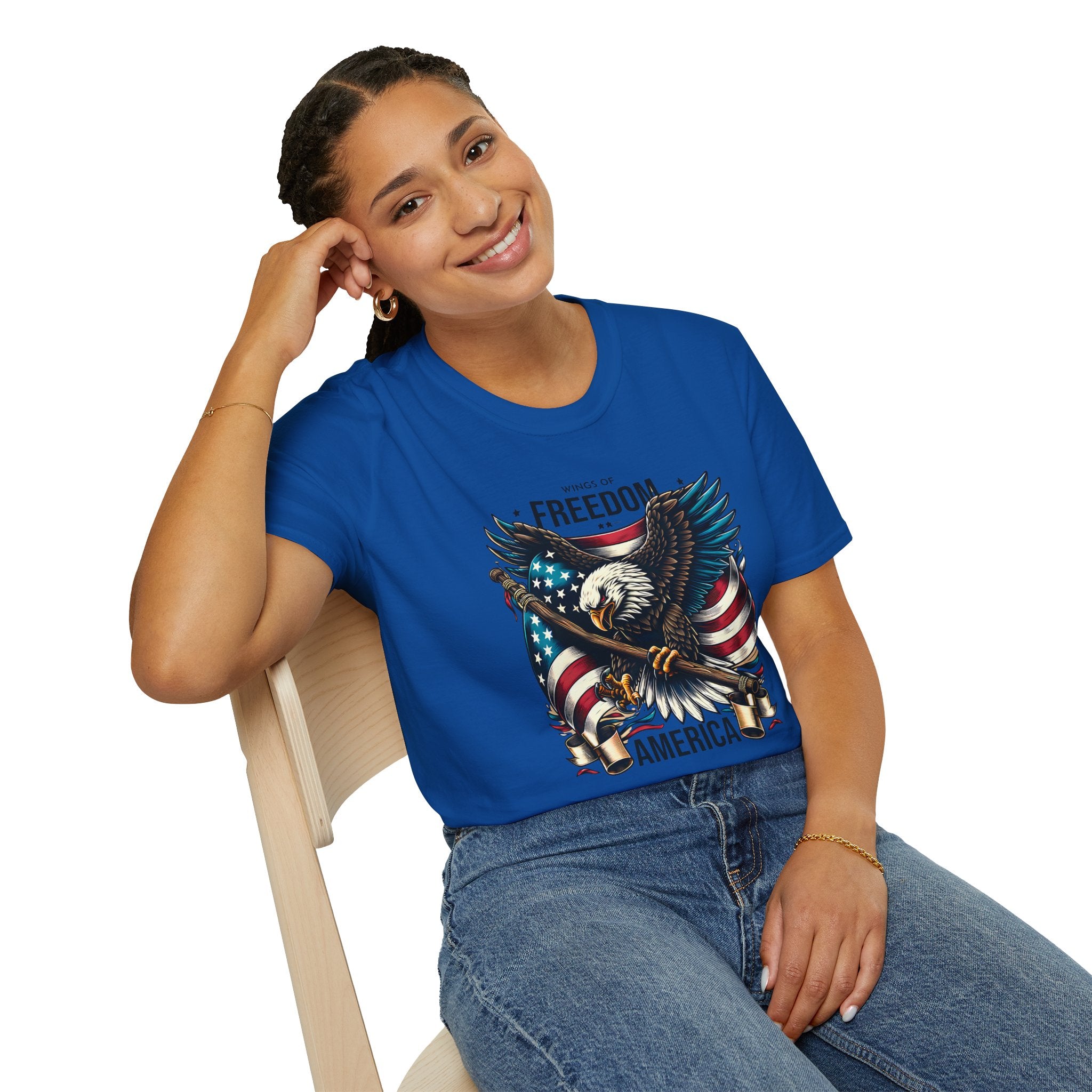Freedom Eagle T-Shirt — American Flag USA Patriotic Tee (America)