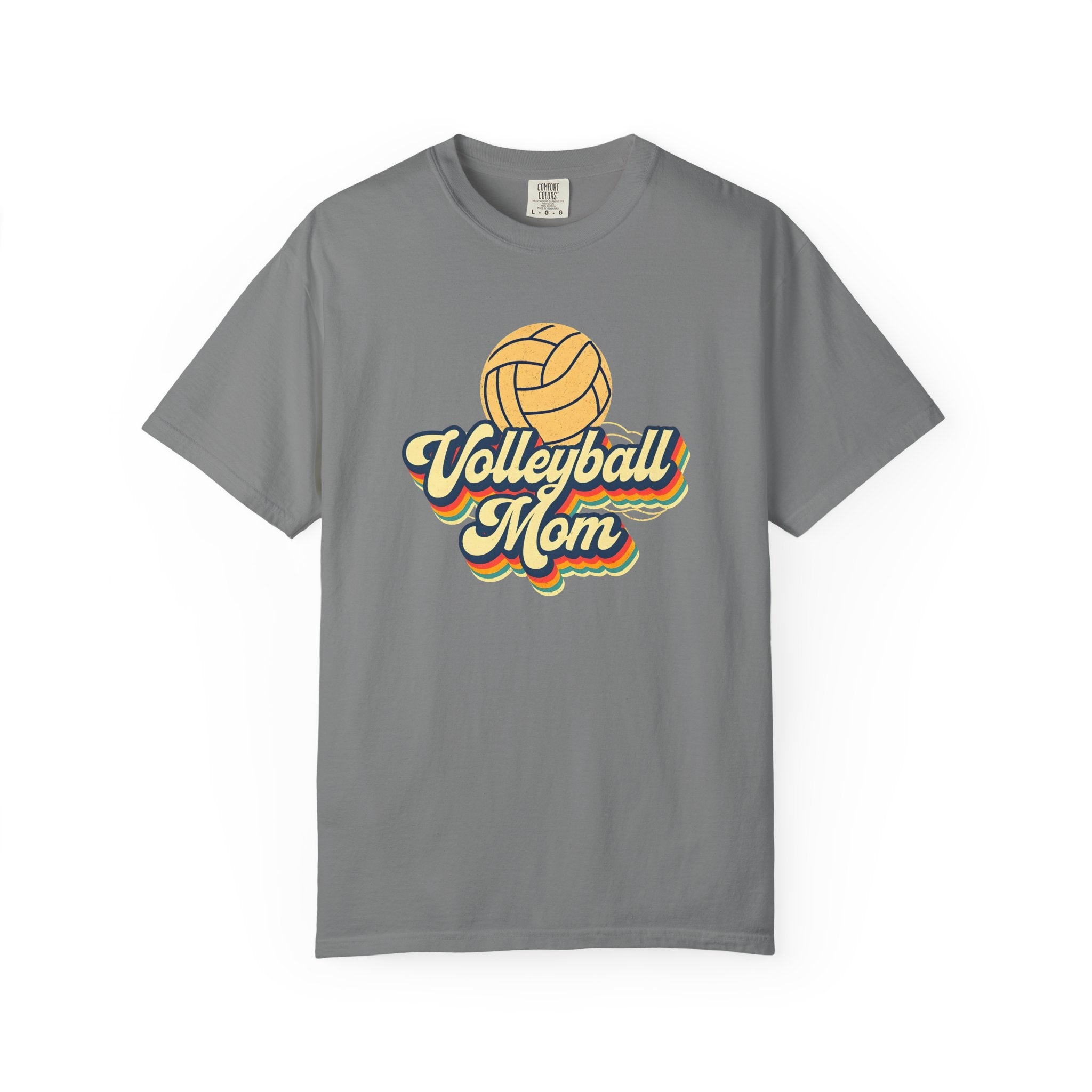 Volleyball Mom T-Shirt, Unisex Garment-Dyed Tee for Sports Lovers, Great for Gifts, Casual Wear, Volleyball Events, Mother’s Day