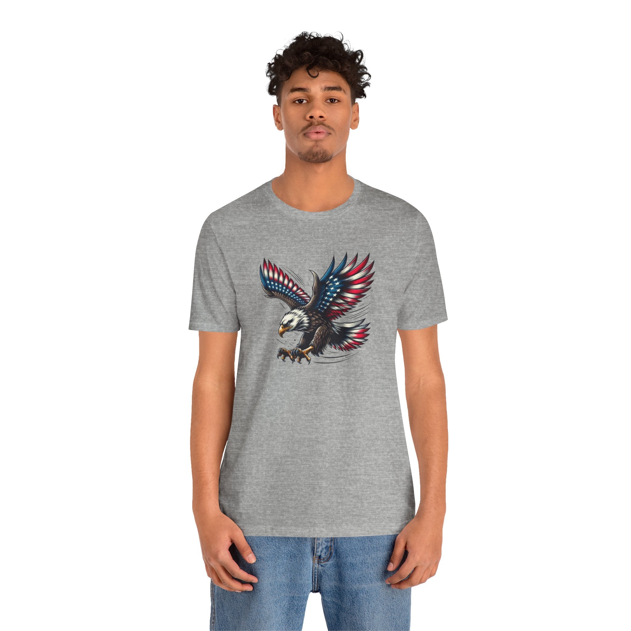 Patriotic Bald Eagle Tee — Red, White & Blue Graphic T-Shirt
