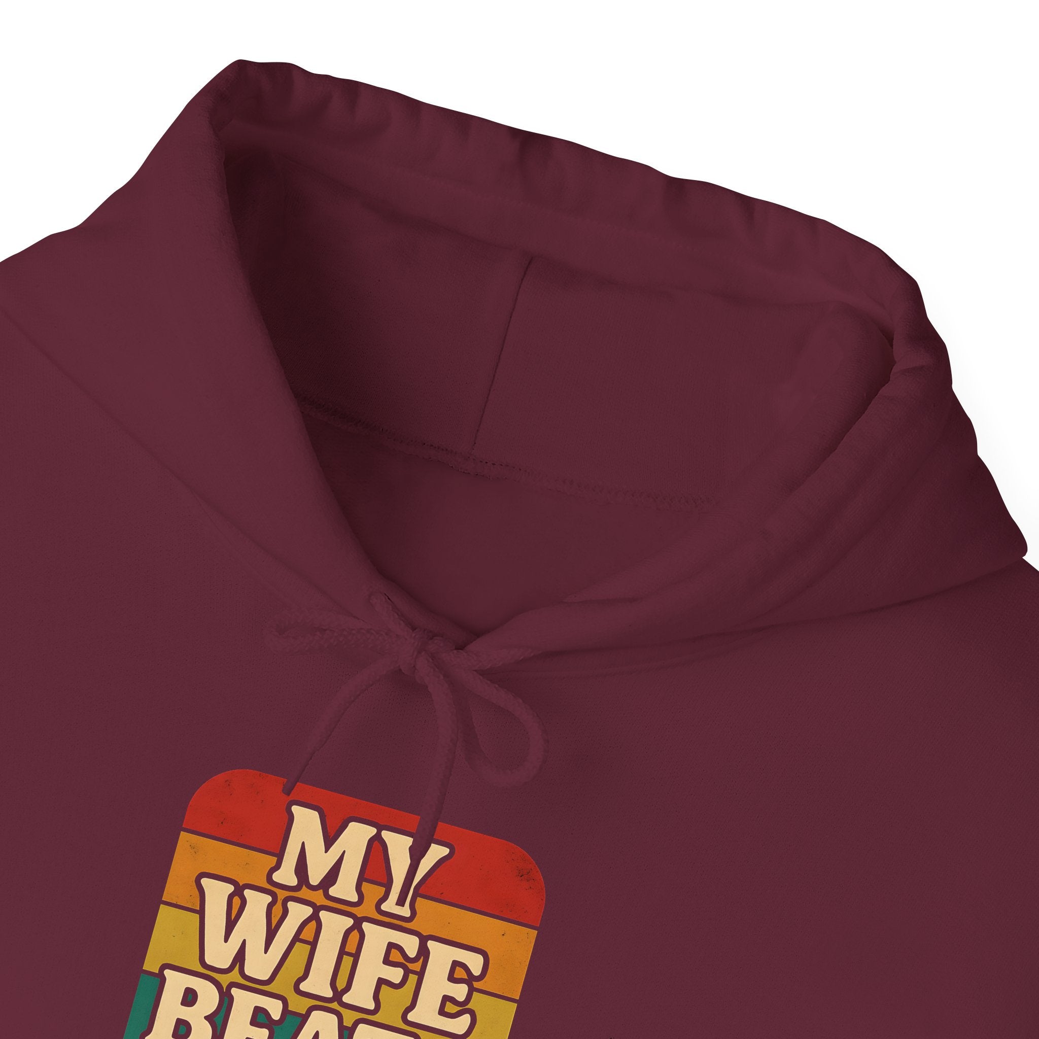 Retro Hoodie - 'My Wife Beats Me' Comfortable Sweatshirt