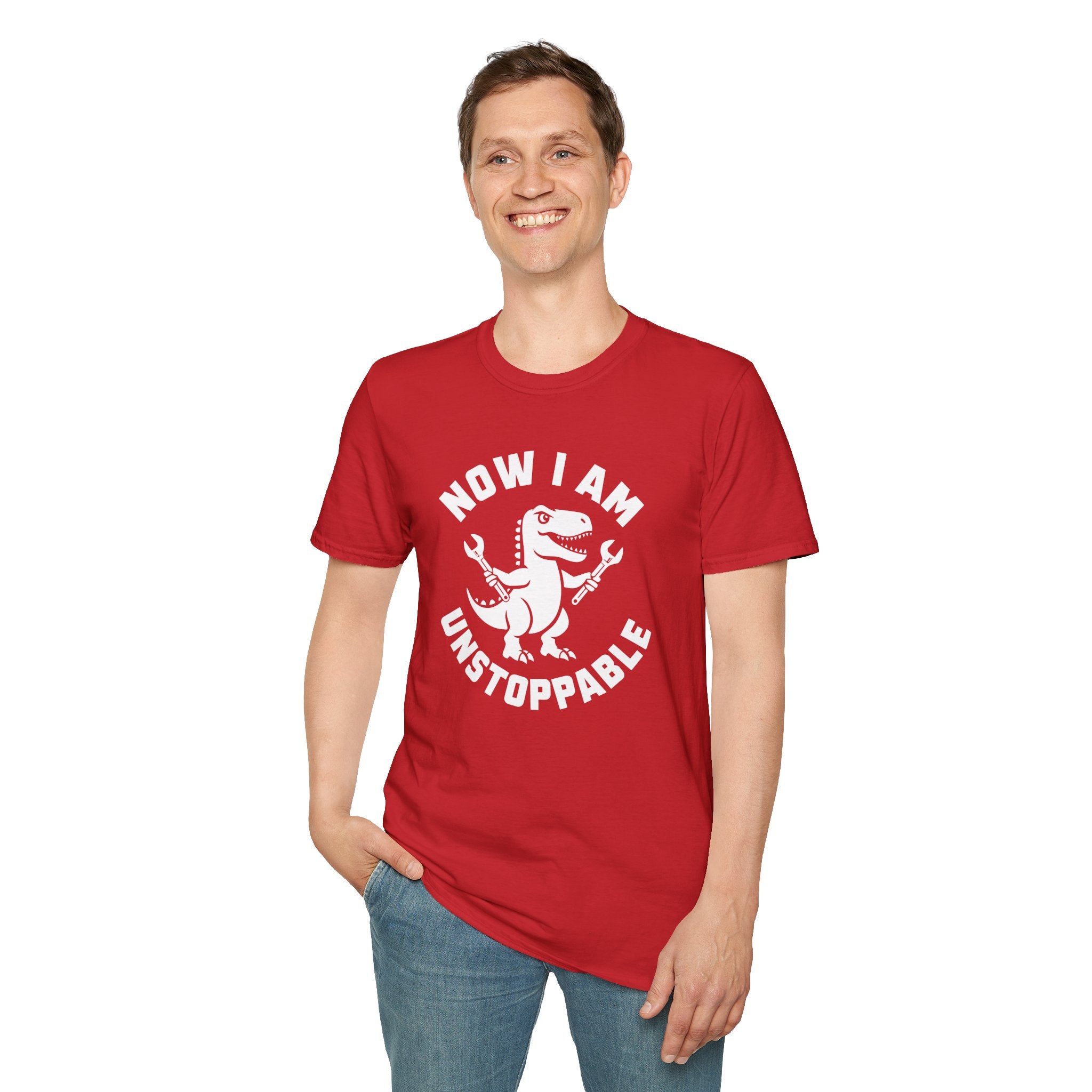 Unstoppable T-Rex T-Shirt – “Now I Am Unstoppable” Dinosaur Tee