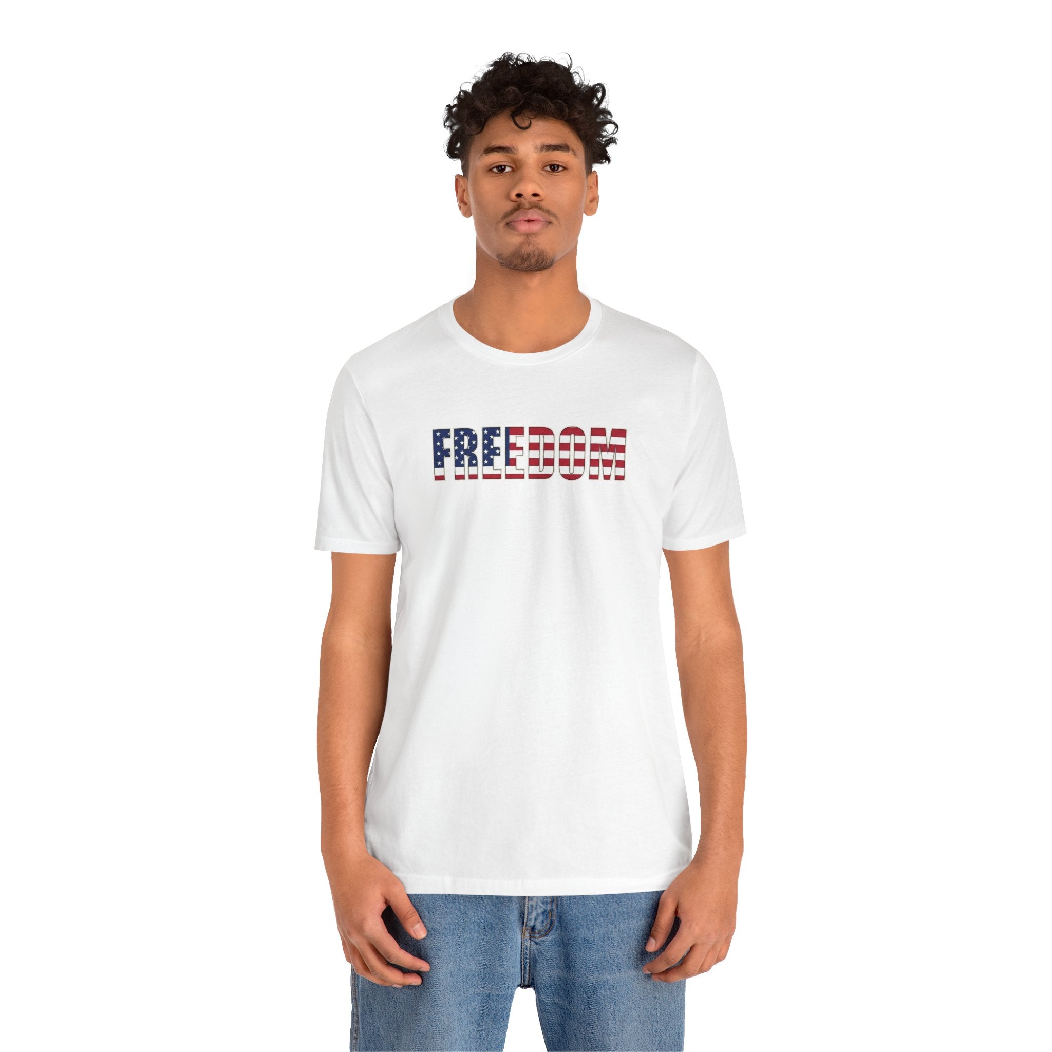 Freedom American Flag Tee — Patriotic 'FREEDOM' Graphic T-Shirt