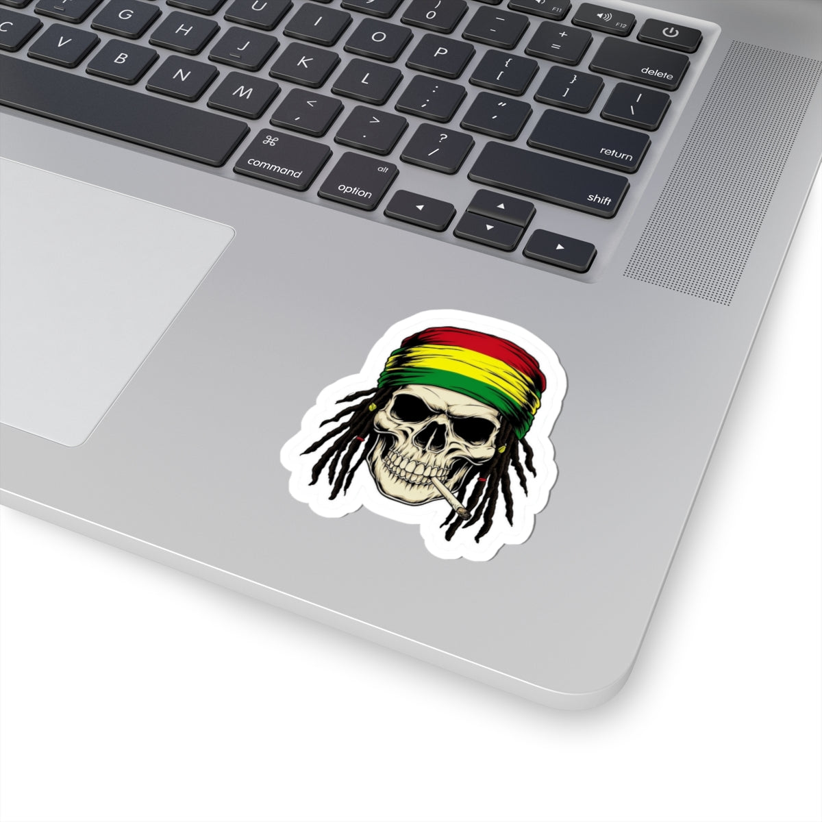 Cool Rasta Skull Kiss-Cut Stickers - Perfect for Music Lovers & Festival Vibes